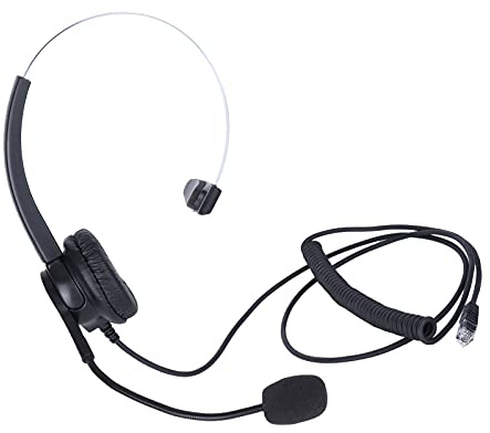 FAUOSWUK Justerbart RJ9-telefonheadset för Bordstelefon och Fast Telefon