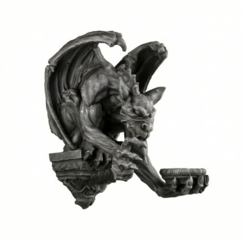kowaku Halloween Candle Holder Gothic Wall Sconce Candle Stand Candle Lantern Candle Display Resin Winged Gargoyle Style With Claws And Antlers suitable for