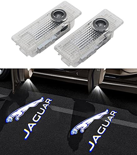 Duleutgnu Lot de 2 éclairages LED de portière de voiture - Logo - Éclairage d'entrée de voiture - Projecteur de porte - Projecteur de bienvenue - Lampe logo (A)