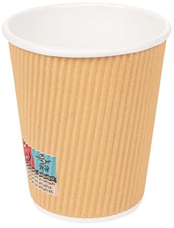 García de Pou 180.76 Vasos de Cartón Corrugado Desechables para Bebidas Calientes, 240 ml