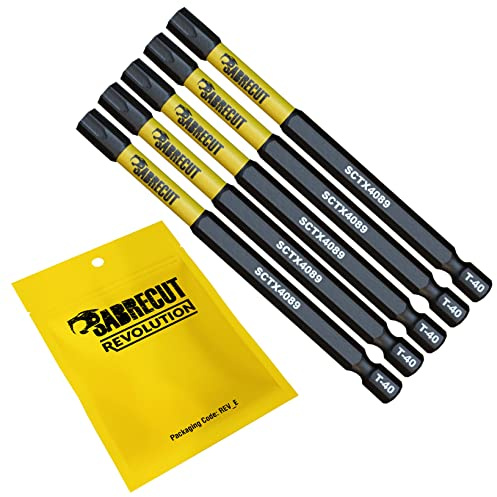 SabreCut 5pcs SCTX4089_5 89mm T40 TX40 Embouts vissage choc Robuste