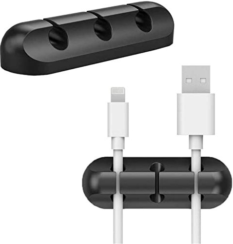 HUBEI Cavo Direzione Organizer con Clip per cavi, Ganci Adesivie Supporto per Cavo, Misura 3