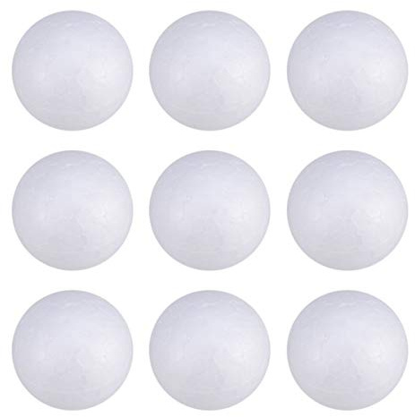 Milisten 100 Stück Schaum Bastelkugeln Glatte Styroporkugeln Runde Styroporkugeln DIY Modellierung Kunstprojekte Weihnachtsdekoration (Massiv 2Cm)