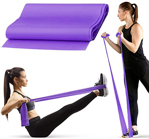 GRIDINLUX Banda de Resistencia Fitness 5 LB – 15 LB Cinta elástica Yoga, Pilates, Musculación Goma de Gimnasio para Entrenamiento y rehabilitación