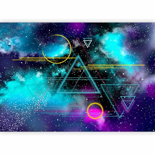 murando Photo Wallpaper Galaxy 350x256 cm / 138x97, Non-Woven Premium Art | Print Fleece Wall Mural Decoration Poster Picture Design Modern, Cosmos Geometrical Abstract Milky Way