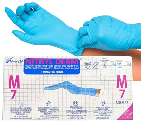 EFFENNE group -100 Gants en nitrile taille M, pour le nettoyage et l'usage médical, gants jetables, gants en nitrile M, gants résistants au nitrile, gants jetables, gants de nettoyage ménager, gants