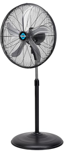Tornado 20” Oscillating Pedestal Fan – 5000 CFM, Stand Fan, 3-Speed, 1/6 HP, 6.6 FT, Industrial & Commercial Use, UL Listed