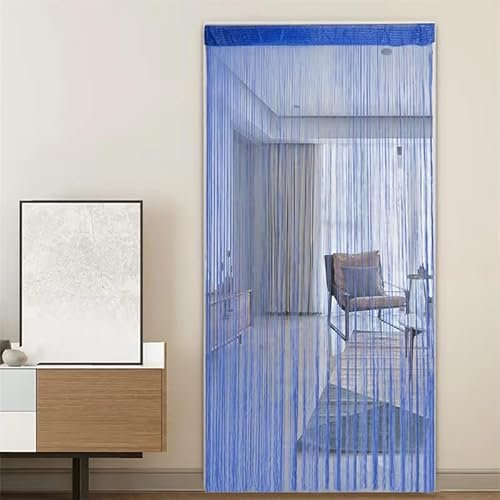 ave split Fadenvorhang für Türen, Türen, 100 x 200 cm, Wandpaneel, Fransenfenfenster, Raumrollo, Trennwand, Quaste, Sichtschutz für Party, Zuhause, Hochzeit, dekorativ, Königsblau, 2 Stück