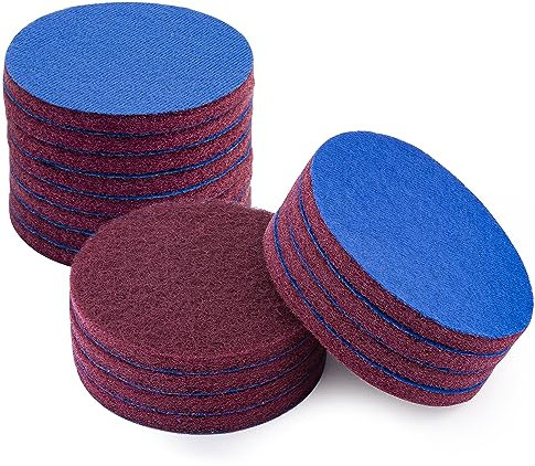 Marrio 5 Inch Flocking Scuff Pads, Drill Brush Attachment, Discs Polishing Scrub Pad Buffing Scouring Pads Cleaning Tools 16pcs