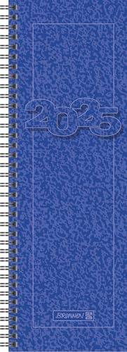 BRUNNEN Vormerkbuch Modell 783 (2025), 2 Seiten = 1 Woche, 108 × 297 mm, 128 Seiten, Karton-Umschlag, blau