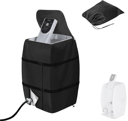 Hot Tub Pump Cover, Spa Heater Pump Cover, Hot Tub Insulated Pump Cover, Inflatable Bathtub Pump Cover, 420D Oxford cloth Waterproof Dustproof, for Tub/Pool Outdoor, 16.9*14.9*21.2inch, Grey (Black)