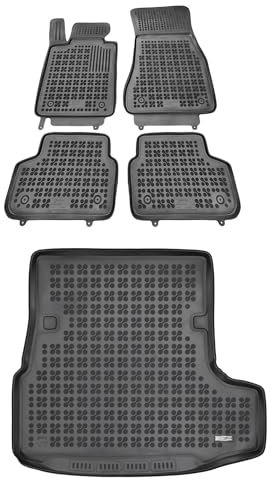 MOTOS Satz Gummifußmatten und Kofferraummatten für BMW 5er G30 ab 2016 Verbessern Sie Ihren Reisekomfort mit Antirutschmatte Auto - Allwetter fußmatten Auto, Schutz vor Verschmutzung