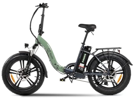 Youin Porto - Bicicleta Eléctrica Plegable Todoterreno - Motor 250W - Velocidad 25 km/h - Autonomía 45 km - Frenos de Disco - Batería 36V 10Ah - Ruedas 20 Fat