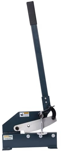 Hand Plate Shear, Manual Metal Cutter Cutting Thickness1/4 Inch Max, Metal Steel Frame Snip Machine Benchtop 1/2 Inch Rod, for Shear Carbon Steel Plates and Bars (8 Inch)