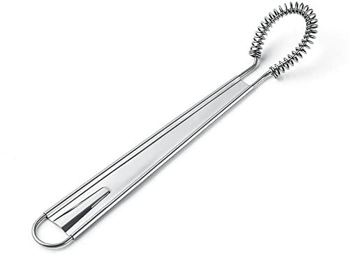 HJUGHPN Hand whisk Stainless Steel Whisk Spring Hand Mixer Spoon Kitchen Eggs Sauces Honey Cream Mixing Kitchen Gadgets Cooking Tools