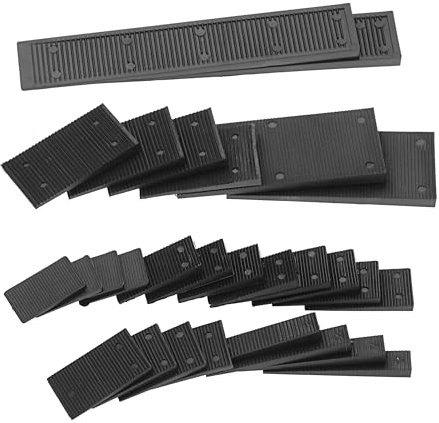 SUMNACON Confezione da 28 cunei di livellamento in plastica composita di diverse dimensioni, resistenti per mobili, porte, finestre, spessori e cunei per mobili, elettrodomestici, livellamento