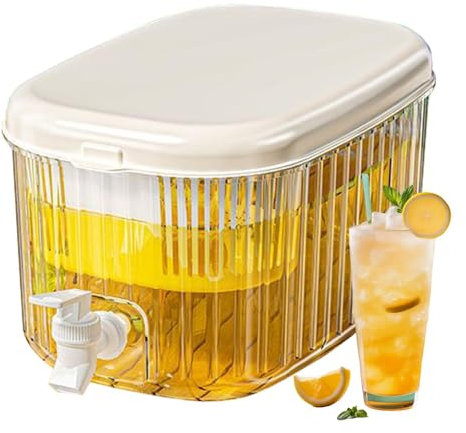 Cubo refrigerado para Bebidas de té de Frutas, contenedor de Agua para el hogar | Botella de Agua fría con colador de Grifo para Agua, café, té