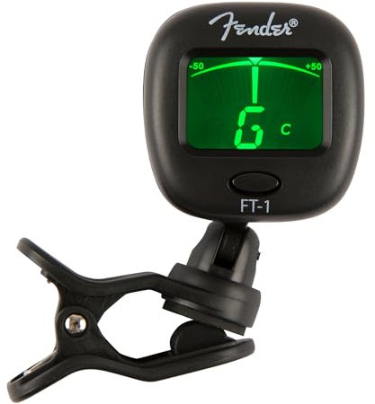 Fender FT-1 Pro Clip-On Tuner Gen 2, For Electric, Acoustic & Bass Guitars & Ukuleles, Black