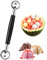 TPZORJX 1PCS Paquet de Cuillère À Boule de Melon À Fruits Double Face, 18 cm Cuillère Parisienne de Melon 2 en 1 Cuillère À Boule en Acier Inoxydable