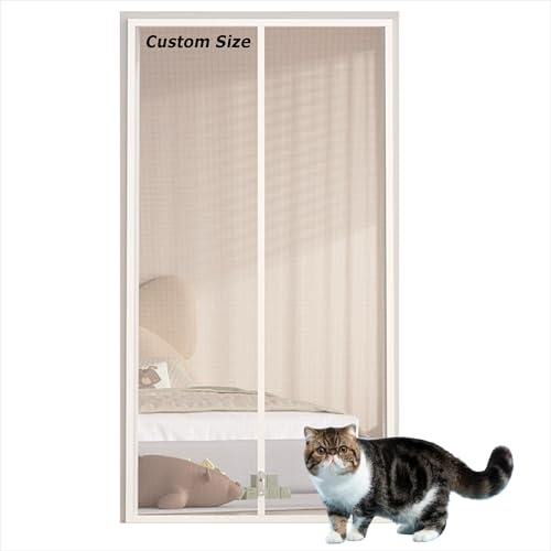 Zanzariera in rete resistente agli animali domestici, con doppia cerniera, dimensioni personalizzate, a prova di gatto, reti di sicurezza per balcone, zanzariera, autoadesiva, anti-insetti, zanzariera