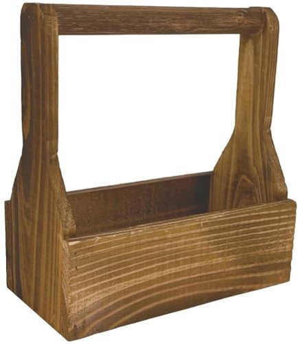 HiyyFloy Pflanzgefäße Für Den Garten Im Vintage-Stil Griff, Hölzerne Fensterbank, Kräutertöpfe, Für Den Innenhof, Für Den Innen- Und Außenbereich, Holz-pflanztöpfe