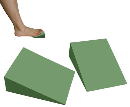 Cale de yoga – Planche inclinée pour mollet | Bloc de cale de squat en EVA | Blocs de rampe de yoga inclinés | Support d'angle incliné | Planches inclinées d'étirement du mollet | Rampe de pied