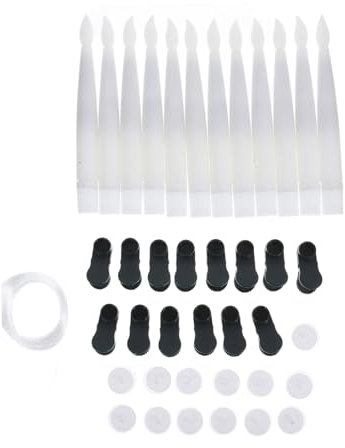 HOMSFOU 12ensembles Lumières Led Vintage Pour Sapin De Noël Bougeoirs Sans Flamme à Clipser Fausses Bougies Coniques Blanc Chaud