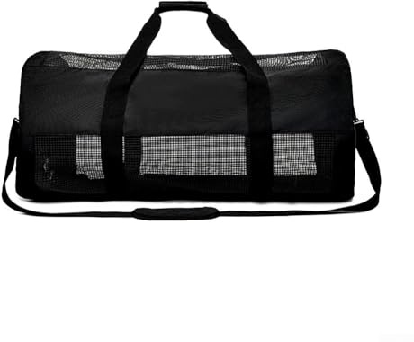 Aprilsunnyzone Quick Dry 60L Scuba zum Tauchen Netztasche, leichte Seesack für Tauchausrüstung und Outdoor-Sportausrüstung (schwarz)