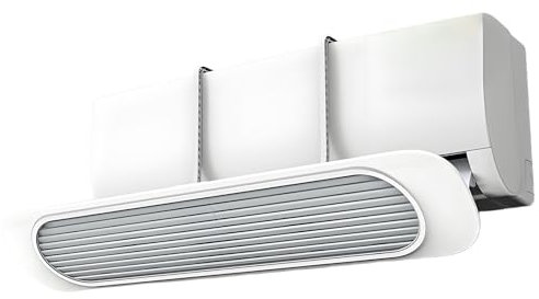 QiaoRong Deflector Aire Acondicionado Split de Ventilación Ajustable y Grueso Desviador Acondicionado con Diseño de Rejilla Angular Que Evita Que el Aire Frío Sople Directamente