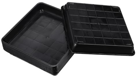 ROMISBABA 8 Pezzi Vassoio per Fioriera Plastica Sottovaso Resistente per Piante e Bonsai Protezione Superfici e Ritenzione Facile da e Spostare