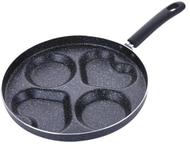 EPIGEIST Four-Hole Frying Pot Egg Steak Pan Heart Shape Frying Pan Pancake Steak Breakfast Maker for Frittata and Induction Egg