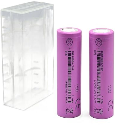 2x EVE 30P - 3000mAh - 30A - 3.7V The Ultimate Vape Battery - Very High Performance - 18650 Flat Top type Li-Po Rechargeable Battery. Latest and most Powerful Model from EVE, released in 2025!