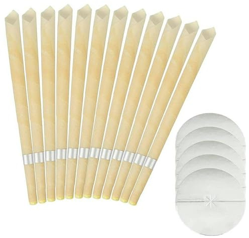25PCS OHRKERZEN AUS BIENENWACHS MIT FILTER OHRENKERZEN REINIGUNG EAR CANDLE DUFT