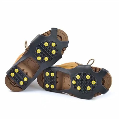 Spikes für Schuhe Glatteis Winter Damen Herren, Grödel, Schuhspikes zum Überziehen, Antirutsch Eiskrallen für Schuhe, Steigeisen, Schuhkrallen, Schuhspikes Schnee und EIS, Eisspikes, EU Gr. 45-48