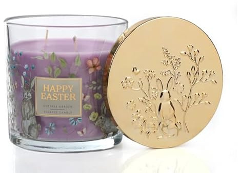 Happy Easter Cottage Garden Scented Candle 350ml or Reed Diffuser 100ml, Easter Theme, Home Fragrance (Cottage Garden Scented Candle 350g)