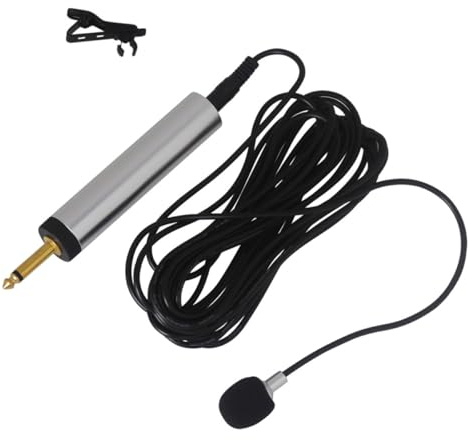 SWETRACE Micrófono de Solapa Profesional para Instrumento Musical, Portátil y Compacto, Clip Resistente, Color Negro, Adecuado para Grabación y Transmisión en Directo, Compatible Cámara