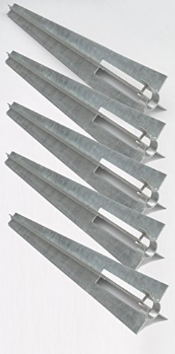 5er Set Einschlaghülse Ø 34 mm 50 cm feuerverzinkt mit Klemschraube – Bodenhülse Pfostenträger Zaunpfosten Pfostenhülse Metall Gartenzaun Einschlagbodenhülse Zaun Montage ohne Beton wetterfest stabil