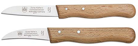 RÖRTante Käthe 2-teilig Schäl- Gemüsemesser Made in Solingen Buchenholzgriff