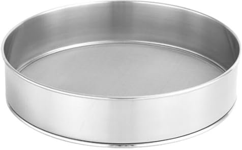 Cabilock Edelstahl Mehlsieb Feinmaschig Rund 30 cm Handheld Küchensieb Für Mehl, Puderzucker, Brot, Kuchen Und Pizza Backen