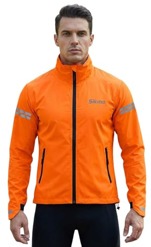 SIKMA MENS CYCLING WATERPROOF JACKETS RUNNING TOP HOODED JACKET WINDPROOF OUTDOOR WATER RESISTANT CASUAL RAIN COAT …