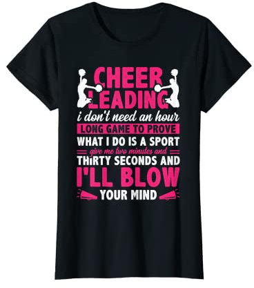Damen Cheerleading Ich brauche keine Stunde langes Spiel Cheerdancer T-Shirt