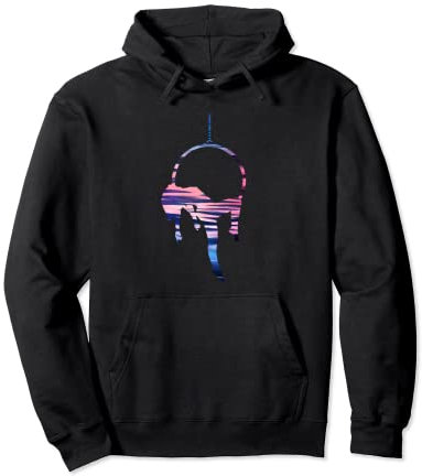 Aerial Hoop Abstrakte Zirkus Lyra Hängende Aerialist Antenne Pullover Hoodie