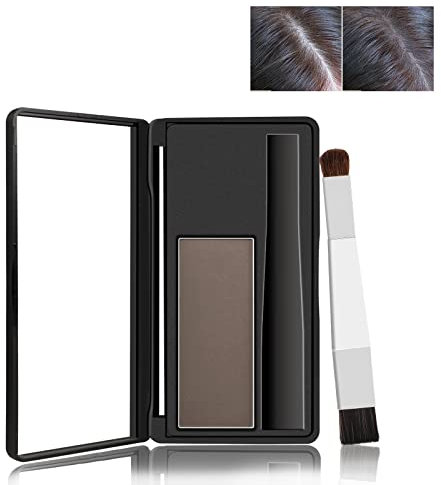 Boobeen Mehrzweck-Haaransatz-Schatten-Pulver-Set, Wurzel-Ausbesserungs-Pulver, temporäre Concealer-Palette mit Makeup-Pinsel, sofortige Abdeckung der Haarfarbe