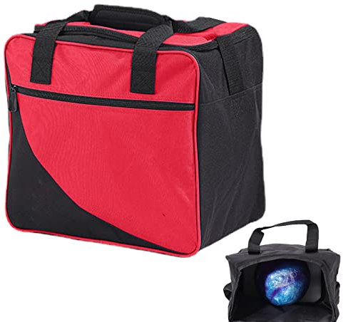Fulenyi Bowling-Einkaufstasche, Bowling-Tasche aus Oxford-Stoff mit Schulterriemen, Bowling Bag – Einzelball-Bowlingtasche mit gepolstertem Bowlingkugelhalter