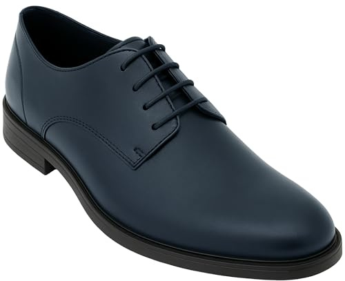 Scarpe Eleganti da Uomo con Lacci Derby Blu Navy - Calzature Formali per Matrimonio e Ballo di fine Anno Taille 29