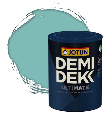 Jotun - Peinture Bois, Lasure Opaque pour Extérieur et Intérieur Satinée - DEMI DEKK CLEAN TECH - RAL 6027 - Vert Clair - 0,75L