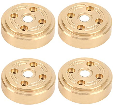 ANKROYU 4 pièces contrepoids de roue RC, contrepoids de moyeu de roue en bloc, poids de roue en laiton, pièces de contrepoids de moyeu de roue d'essieu avant et arrière