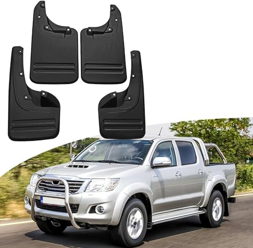 DRYFAL Set Completo paraspruzzi Auto per Toyota Hilux/Vigo 4WD 2006-2011 2012 2013 2014, Anteriore Posteriore Parafango Fender Pneumatico Accessori Protezione