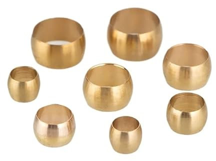 10 unidades de virola cónica doble de latón 4 6 8 10mm OD manguito de compresión anillo de sellado accesorios tubo sistema de lubricación centralizada(ID 6mm)