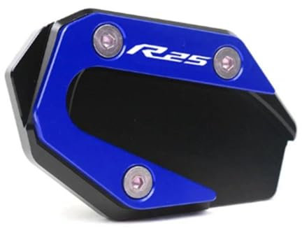 VQLDPX Motorrad-Seitenständerpolster Für Yamaha YZFR3 YZFR25 YZF R3 YZF R25 2015-2018 Plattenständer-Verlängerungspolster Motorradständer Platte Verbreiterung(Blau,X-2)